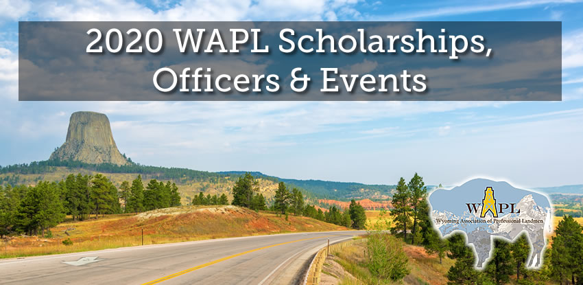 2020 WAPL Scholarships, Officers & Events